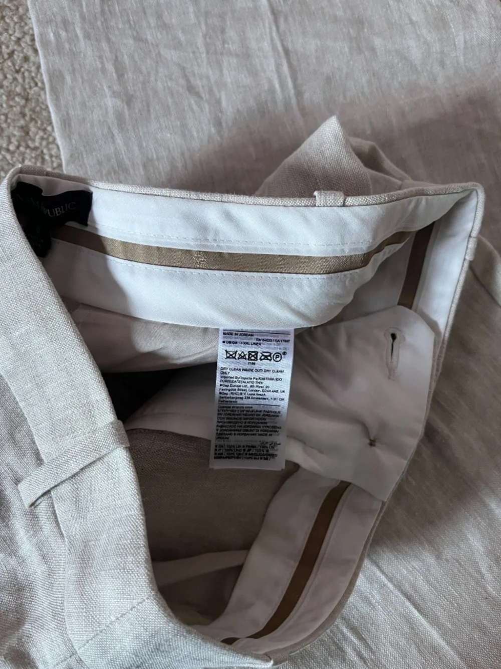 NWT Banana Republic Palma Straight Linen Pants Women's Size 0
